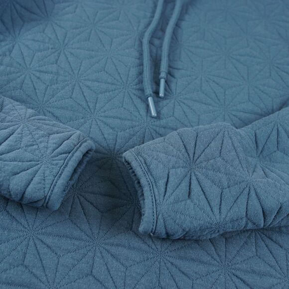 Carve Designs Quilted Milford Blue High Neck Tunic Sweater Thumbholes Womens S - Picture 4 of 9